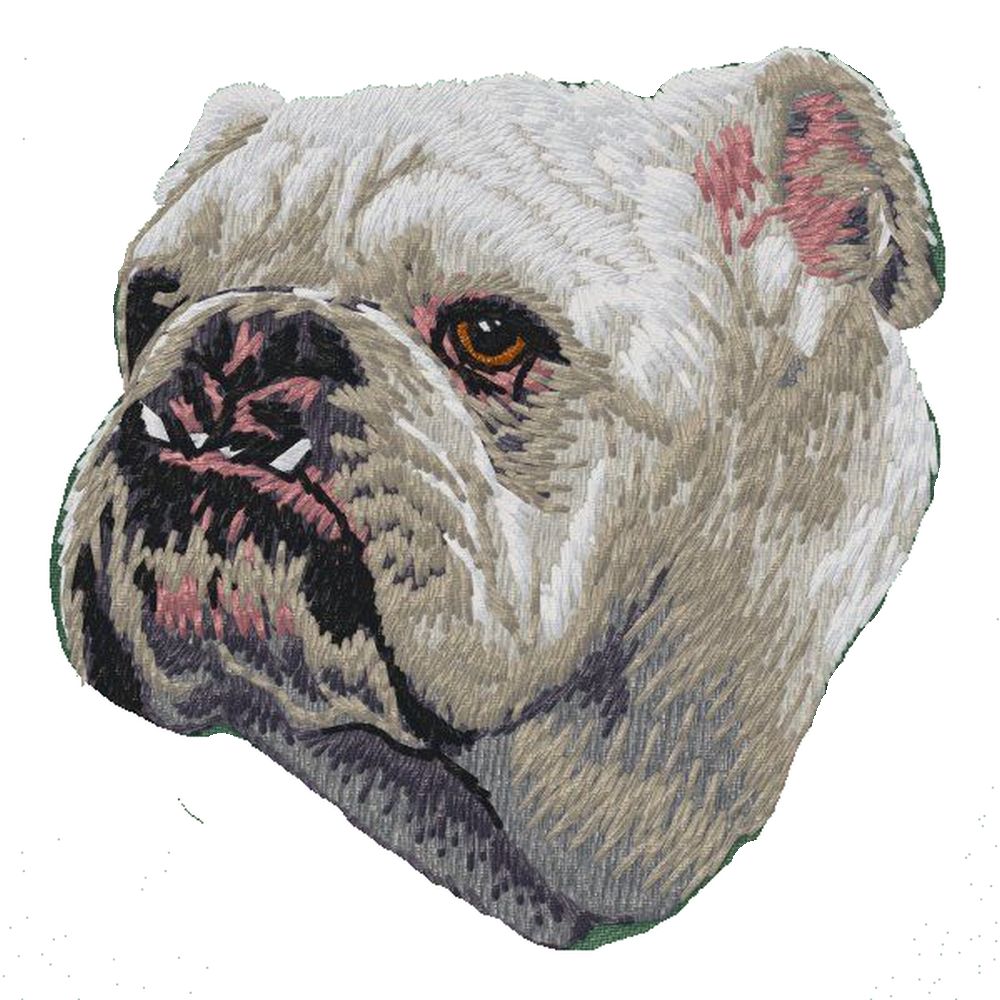 Bulldog W10 Embroidered Patch comes in 2" 3" and 4" sizes