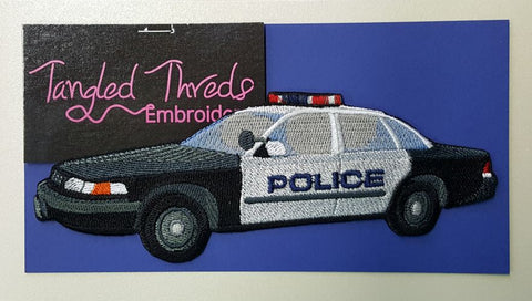 Police Car Embroidered Patch