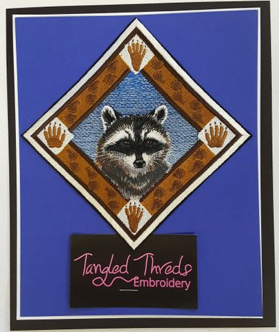 Raccoon Embroidered Patch