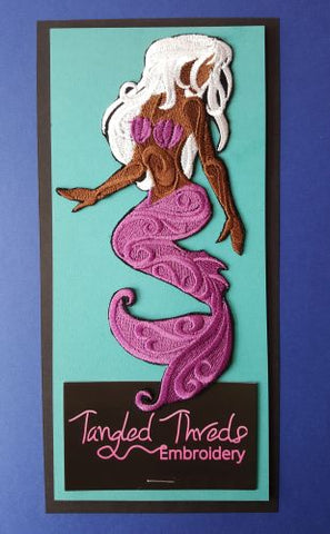 Mermaid Embroidered Patch 3 sizes, Free USA Shipping