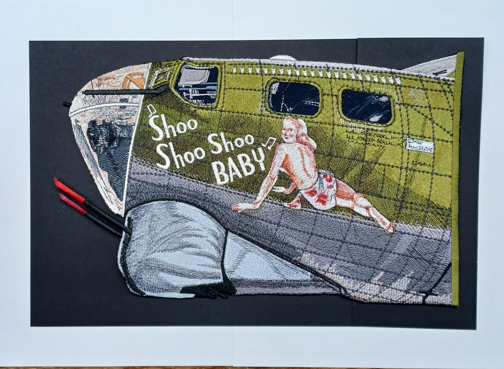 Shoo Shoo Shoo Baby B-17 Flying Fortress 12" Wide by 7.4" Tall