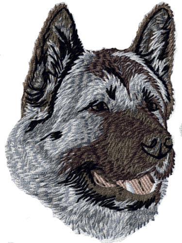 Akita Dog Embroidered Patch comes in 2" 3" and 4" size