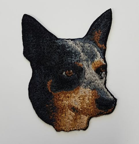 Australian Cattle Dog Blue Heeler Embroidered Patch comes in 3 sizes