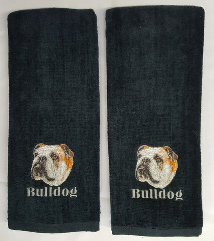 Bulldogs Embroidered Hand Towels