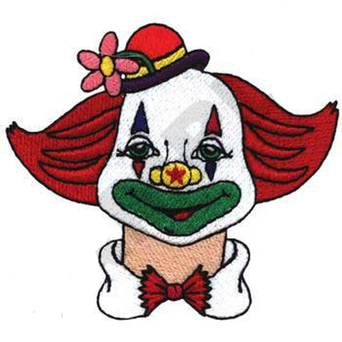 Clown Smiling (830) Embroidered Patch 3.5" x 3.1",