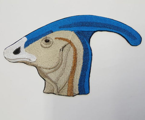Parasaurolophus Head Dinosuar Embroidered Patch