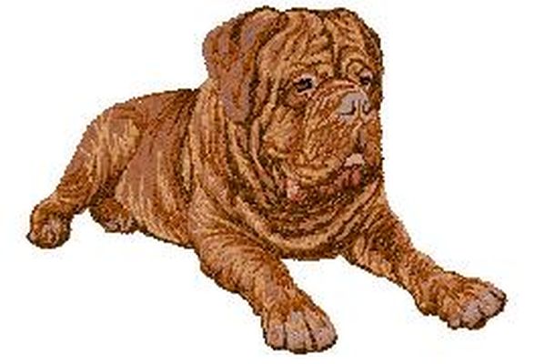 Dogue De Bordeaux Embroidered Patch 2.6"