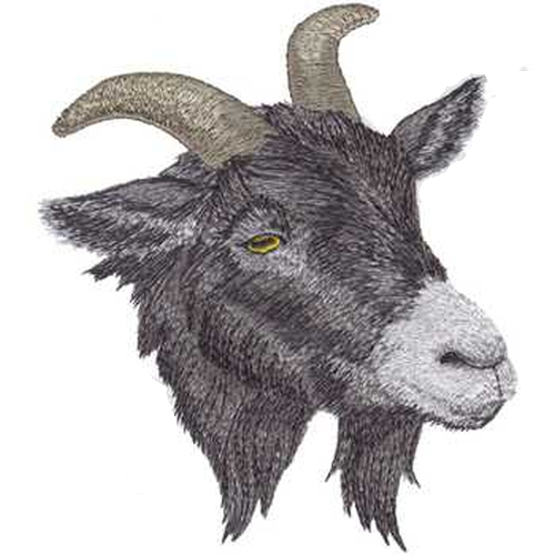 Pygmy Goat Embroidered Patch (44) 4.9" x 5.7"