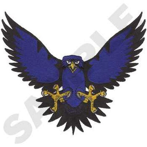 Hawks, Sports, Mascot Embroidered Patch 8.2" x  7"