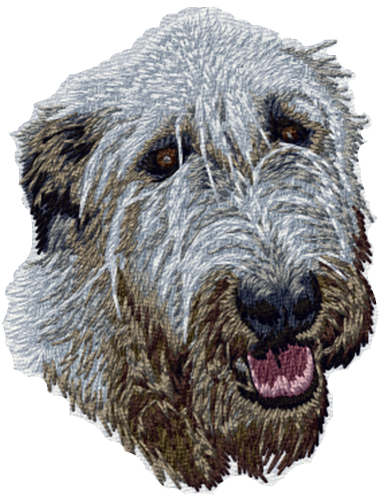 Irish Wolfhound Dog Embroidered Patch 3"
