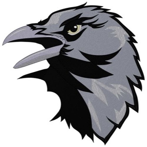 Raven, Sports, Mascot, Team Embroidered Patch