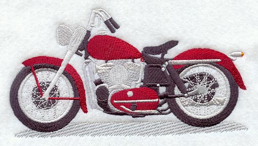 Antique Motorcycle Embroidered Patch Size 6.5"x 3.6"