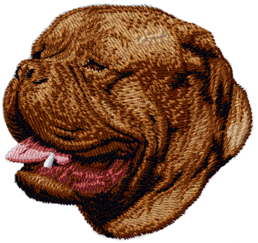 Dogue De Bordeaux Dog Embroidered Patch 3"