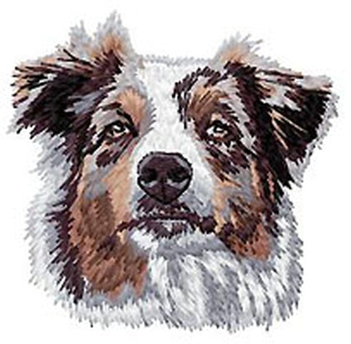 Australian Shepherd, Aussie Dog, Embroidered Patch (3.2 Inches Tall)