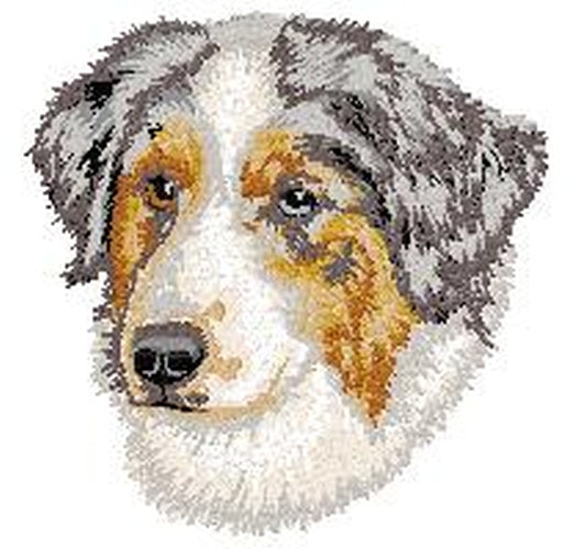 Australian Shepherd, Aussie Dog, Embroidered Patch (3 Inches Tall)