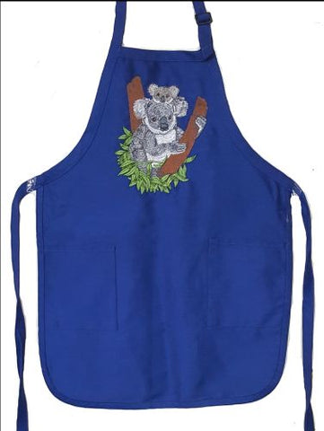Koala Mom & Baby Embroidered BBQ Chef Craft Cook Apron