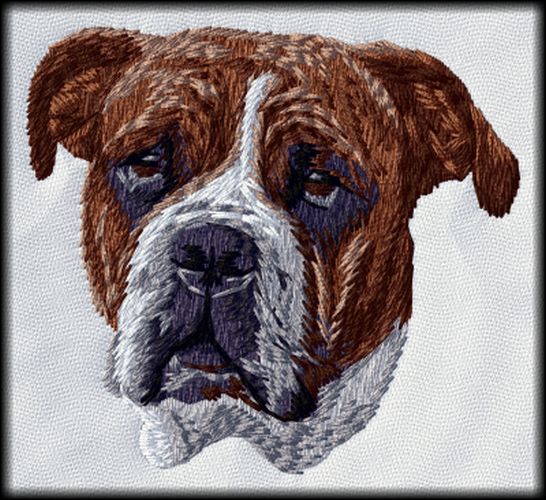Bulldog Old English, (76) Embroidered Patch 3"