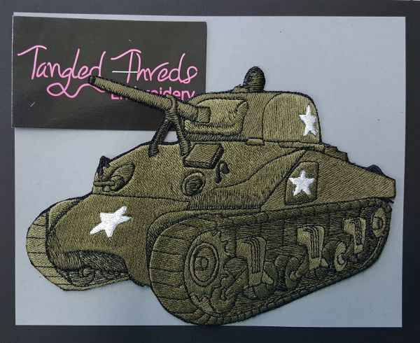 Sherman Tank Embroidered Patch
