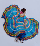 Mexican, Spanish, Latina, Cuban Dancer Embroidered Patch comes in several sizes & colors Or I can make a new size for yu
