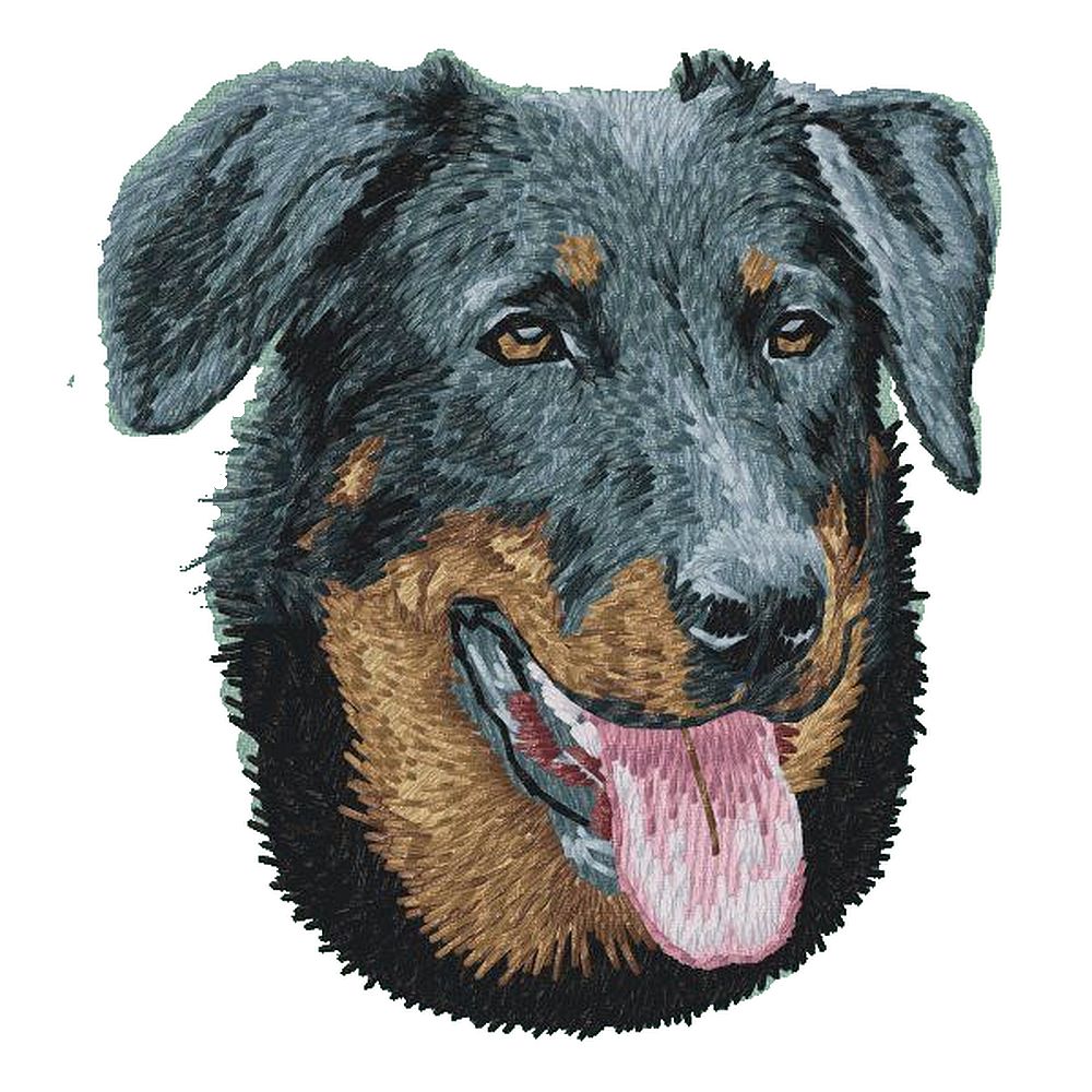 Beauceron, Berger de Beauce, French Shepherd Embroidered Patch 2" 3" and 4" size