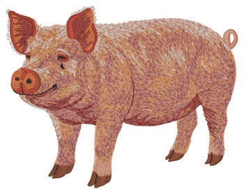 Pig Hog Farm Animal Embroidered Patch comes in several sizes Iron on or sew on