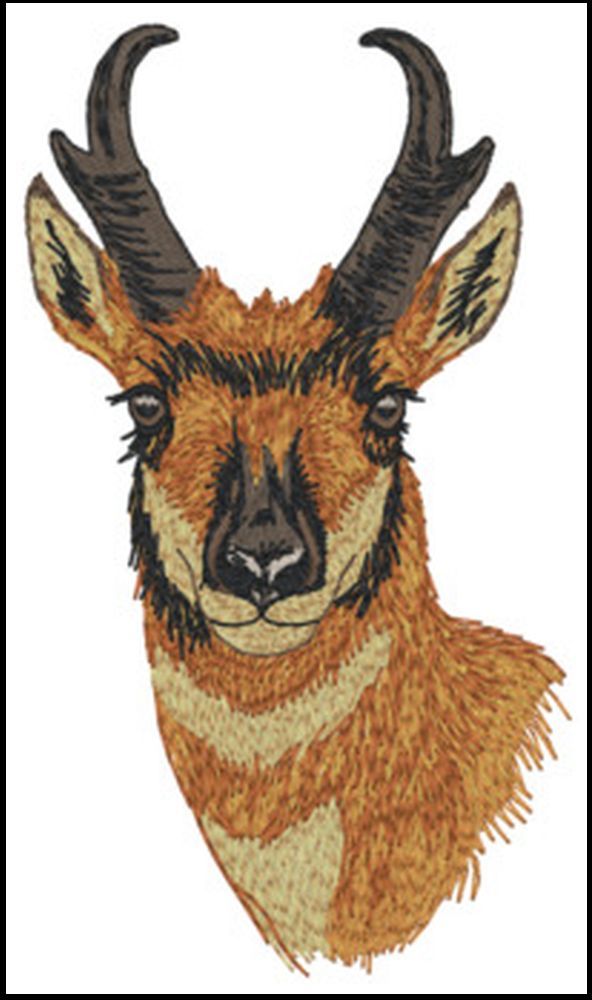 Antelope Embroidered Patch comes in 3" 4" or 5" size or I can make a new size