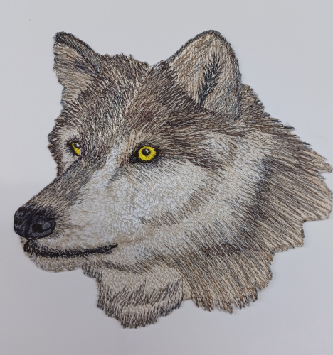 Wolf Head, Wolves, Embroidered Patch 6.4"x 6.5"