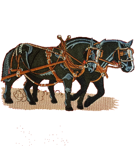 Percheron Team Embroidered Patch 8.4" x 5"