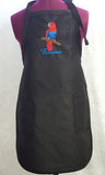 Eclectus Parrot Female Embroidere on an Apron