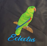 Eclectus Parrot Male Embroidered on an Apron