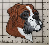 Boxer Dog Embroidered Patch 5.5" x 5.9"