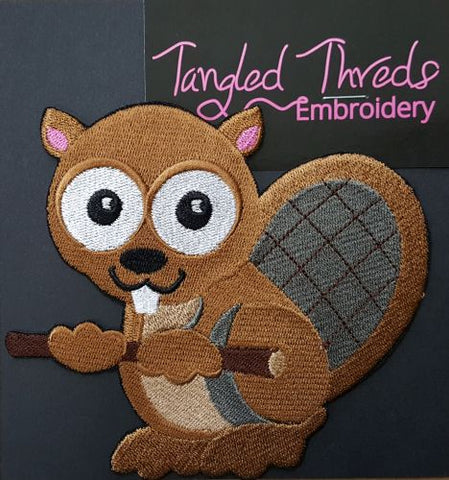 Beaver, (Wide-eyed) Embroidered Patch