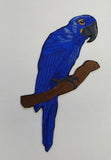 Hyacinth Macaw Embroidered Patch Free USA Shipping