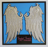 Wings, Angel Wings, Bird Wings Embroidered Patch Pair