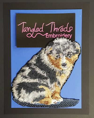 Australian Shepherd, Aussie, Puppy Embroidered Patch