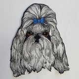 Shih Tzu  Dog Embroidered Patch Approx Size 6.5"x8"