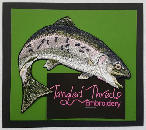 Rainbow Trout, Fish, Embroidered Path 4.8"x4.8" Free USA Shipping