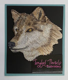 Wolf Head, Wolves, Embroidered Patch 6.4"x 6.5"