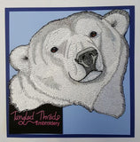 Polar Bear Embroidered Patch 7.9" x 7.2" FREE USA SHIPPING