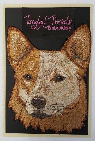 Australian Cattle Dog, Heeler Embroidered Patch 5.7" x 7.6"