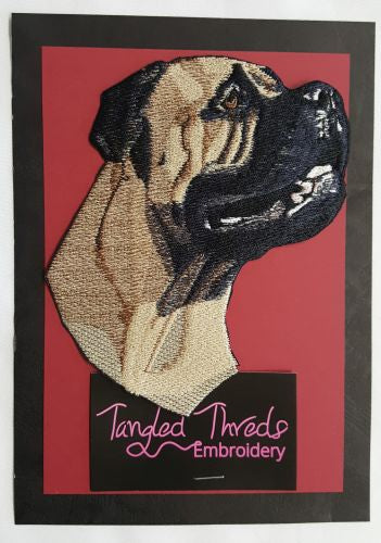 Mastiff Dog Embroidered Patch