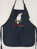 Goffin's Cockatoo, Parrot, Pet, Bird, Chef, BBQ, Cook, Craft, Gardening, Work Embroidered Apron