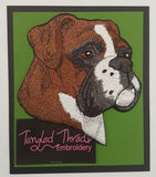 Boxer Dog Embroidered Patch 5.5" x 5.9"