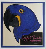 Macaw, Hyacinth, Parrot Embroidered Patches