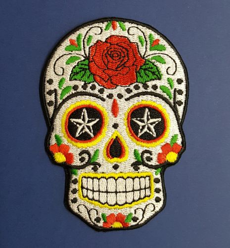 Sugar Skull Embroiderd Patch 2.5" x 3.5"