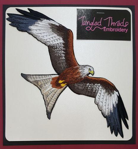 Red Kite Flying, Raptors, Buzzards, Embroidered Patch