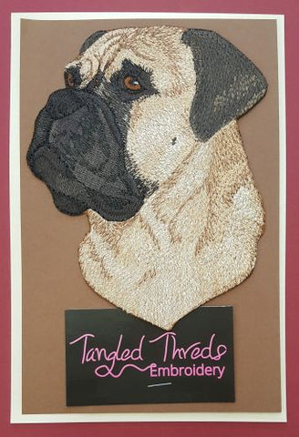 Mastiff Dog, Bullmastiff Embroidered Patch 5" x 6.5"