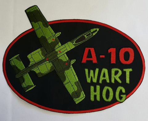 A-10 Warthog Green Embroidered Patch 11.5" x 8.5"