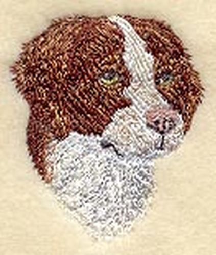 Brittany Dog Embroidered Patch 1.6" x 2"