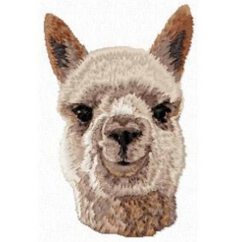 Alpaca Head 767 Embroidered Patch Free USA Shipping